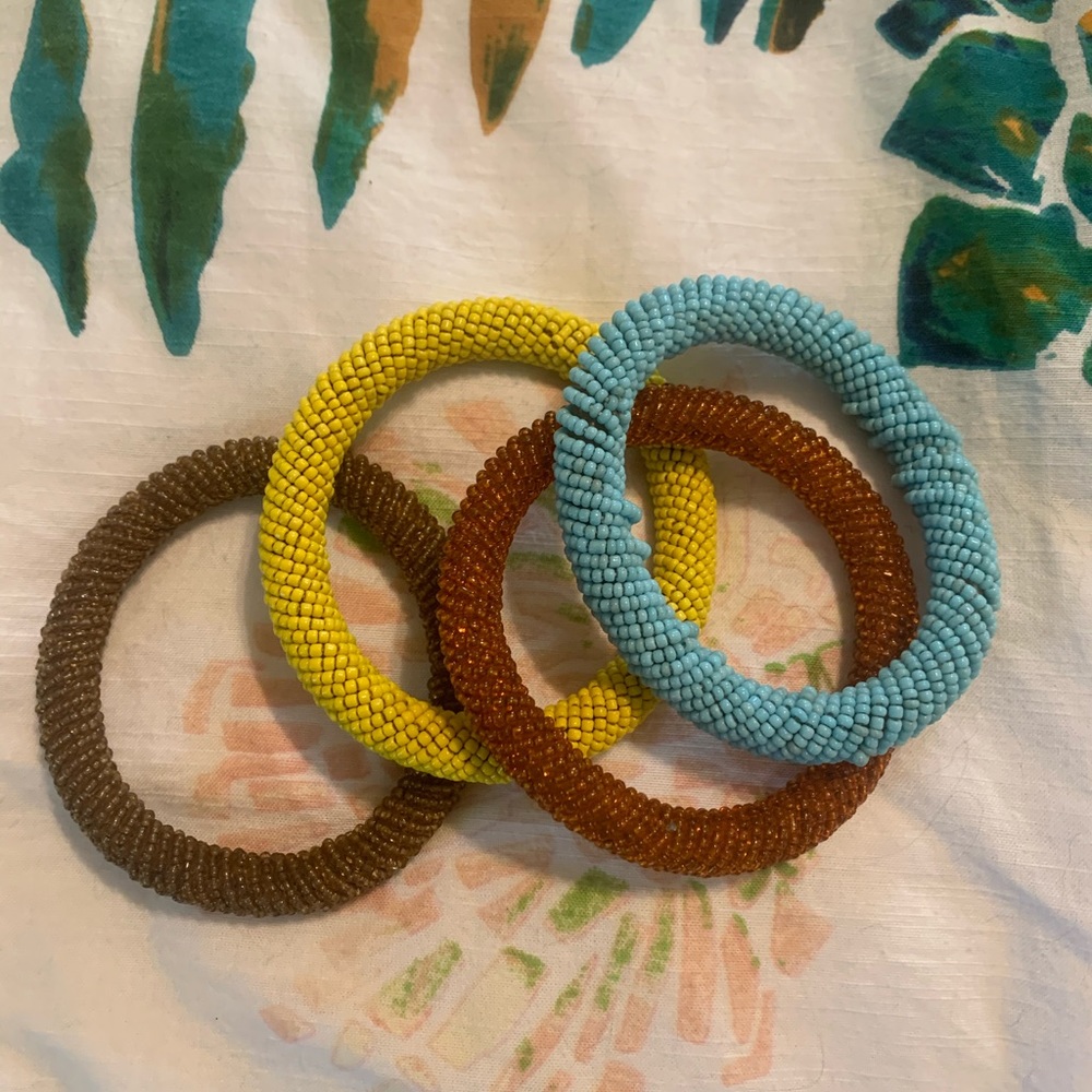 Set of 4 beaded bracelets